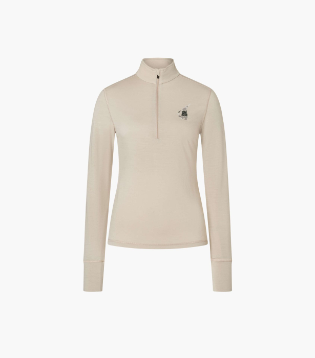 Bluza de corp dama SN Super.Natural W TUNDRA175 ZIP 1/4 BUNNY WHITE PEPPER/VARIOUS [4]