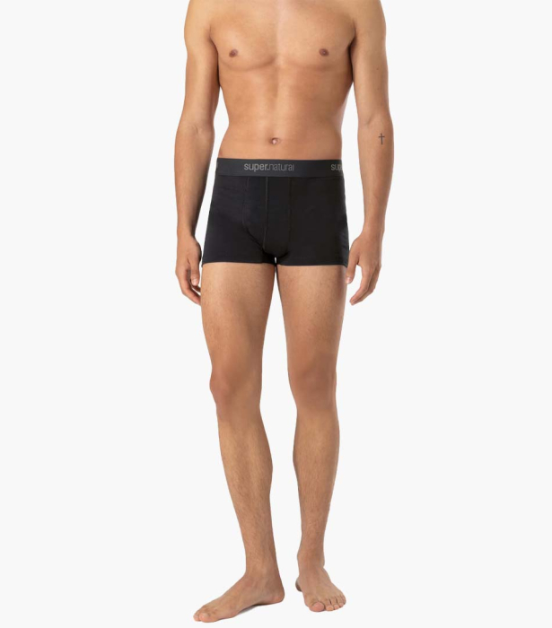 Boxeri barbati merino SN Super.Natural M TUNDRA175 Jet Black [4]