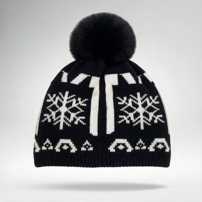 Caciula dama Rossignol W Snowdazzle pompom beanie Black [3]