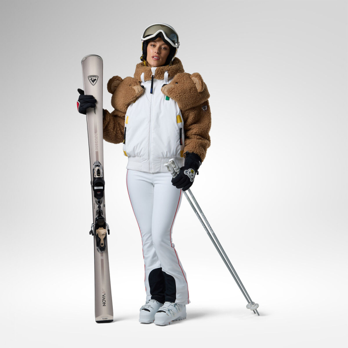 Geaca schi dama Rossignol JCC - W Teddy hoodie jacket White [6]