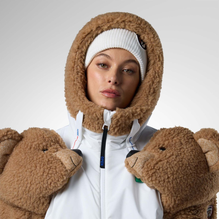 Geaca schi dama Rossignol JCC - W Teddy hoodie jacket White [5]