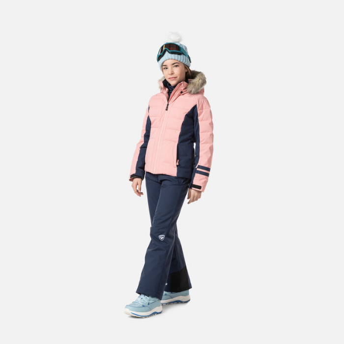Geaca schi fete Rossignol GIRL POLYDOWN - Cooper pink [5]