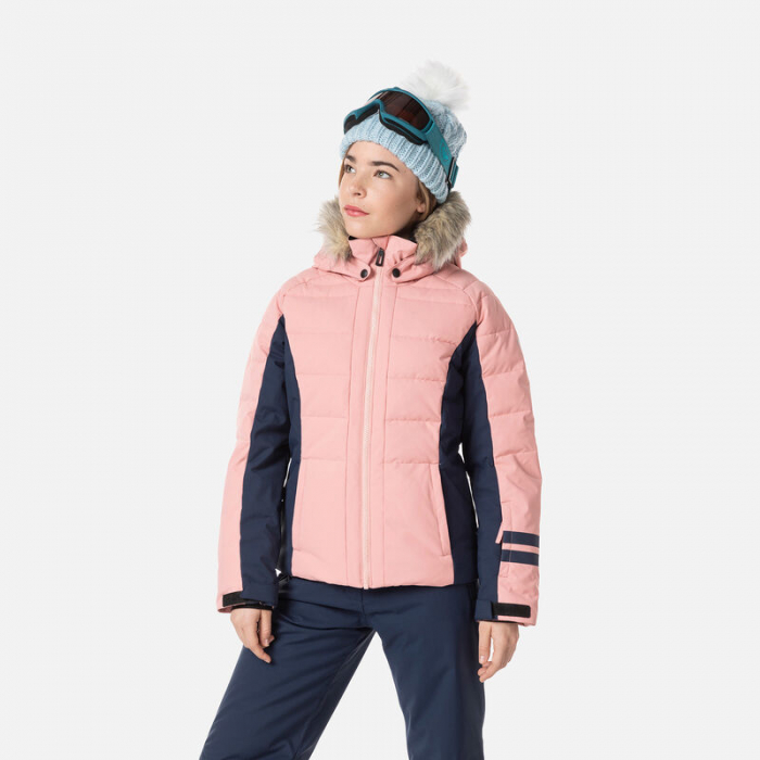 Geaca schi fete Rossignol GIRL POLYDOWN - Cooper pink [1]