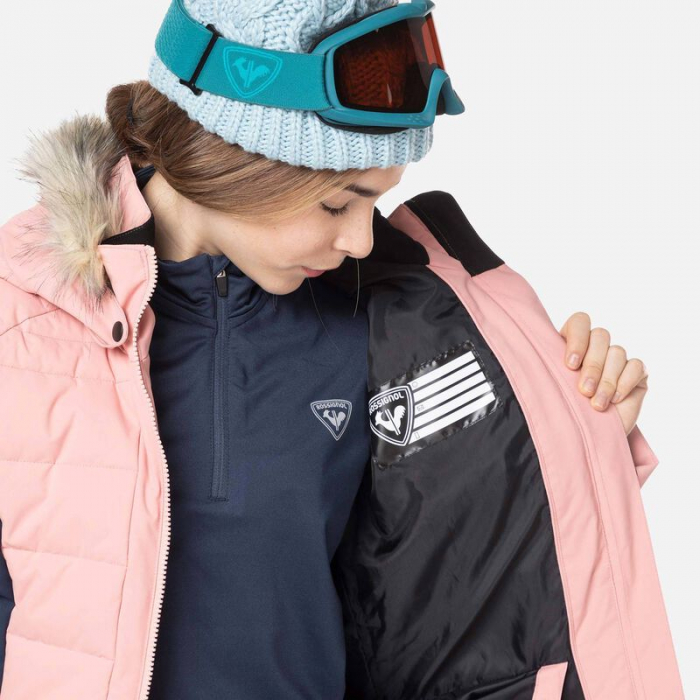 Geaca schi fete Rossignol GIRL POLYDOWN - Cooper pink [10]