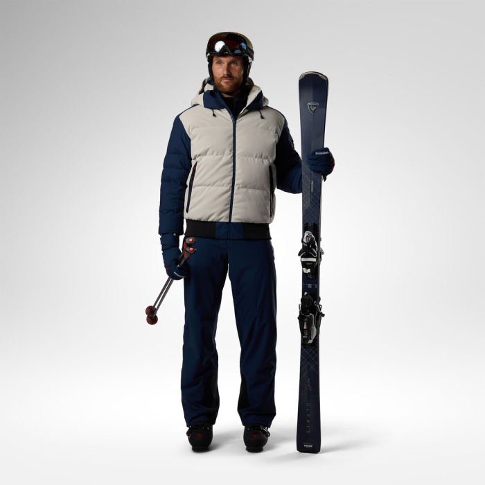 Geaca schi barbati Rossignol - M Resort Corduroy down bomber - Silver cloud/dark navy [13]