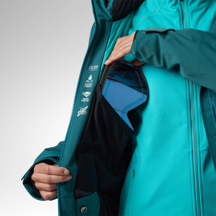 Geaca schi dama Rossignol - W 4WS Blackside insulated - Transformative teal [12]