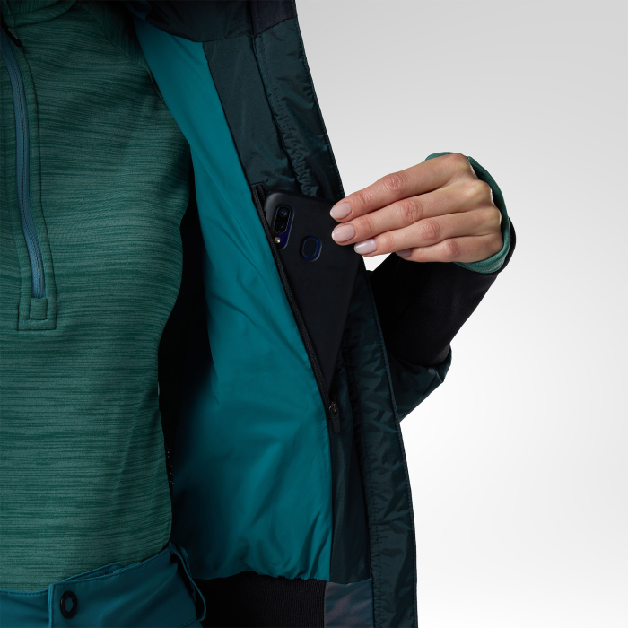 Geaca schi dama Rossignol W Snowblaze down bomber - Transformative teal [7]