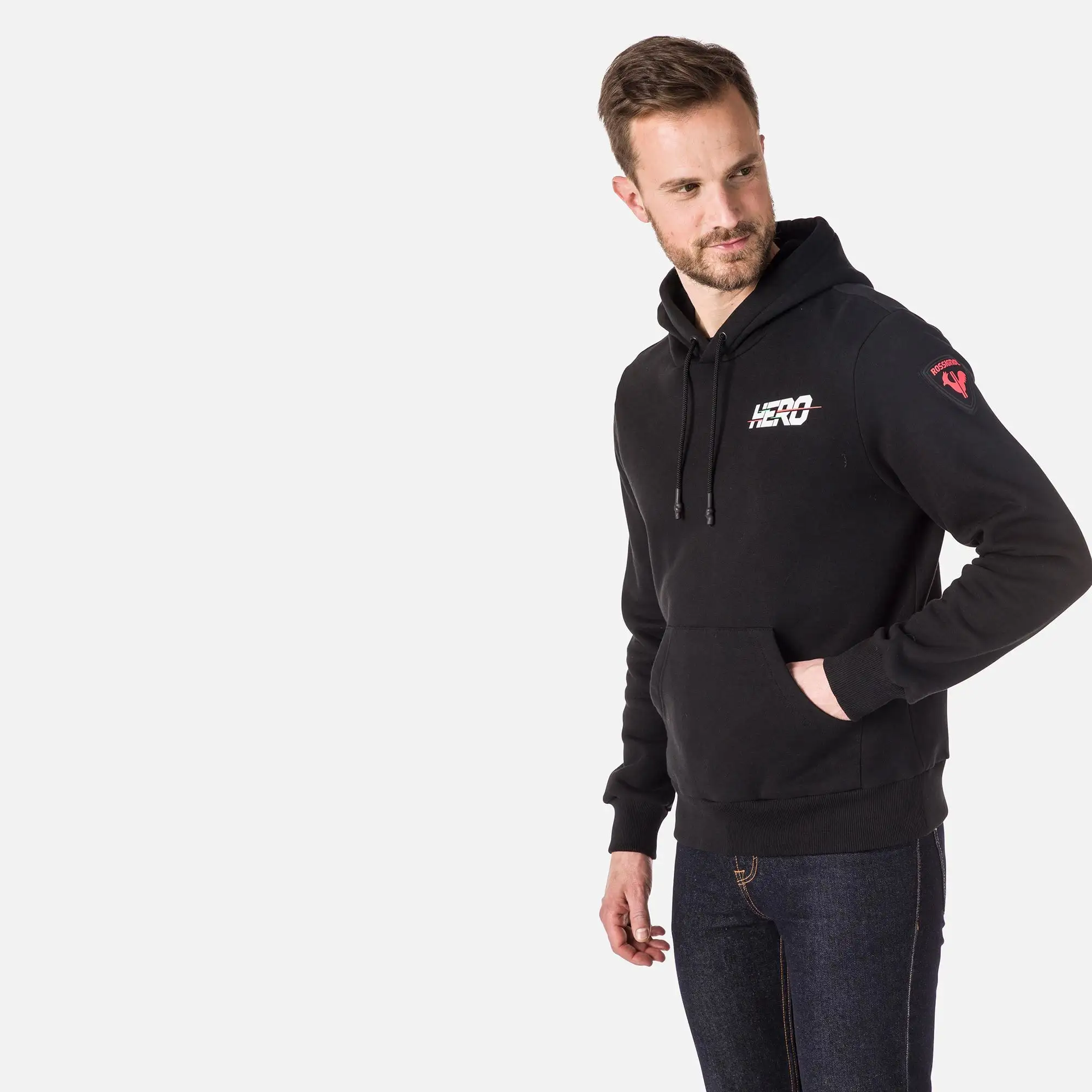 Hanorac barbati Rossignol HERO LOGO Sweat Black [4]