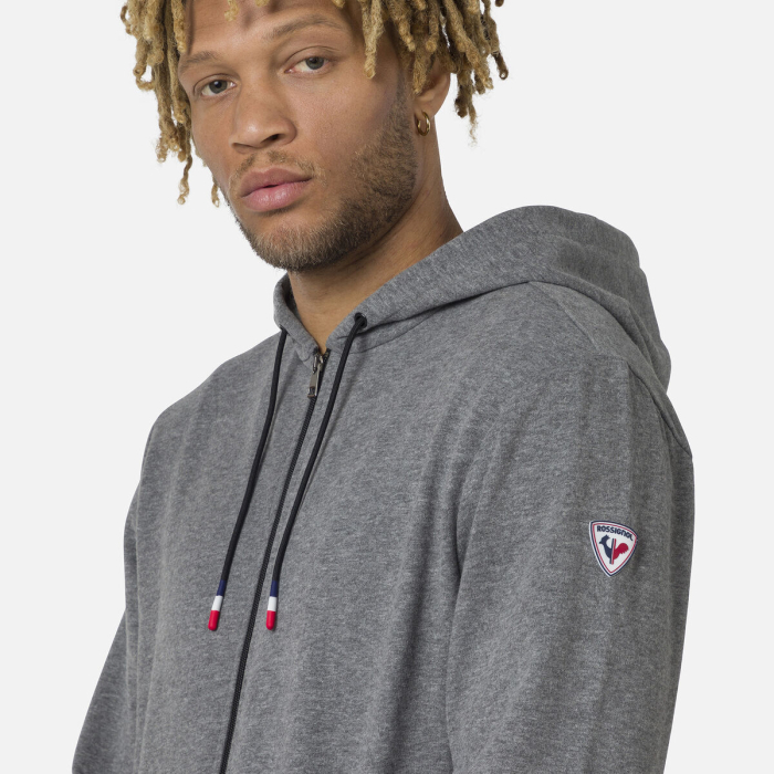 Hanorac barbati Rossignol LOGO SWEAT FZ HOOD FL - Heather grey [6]