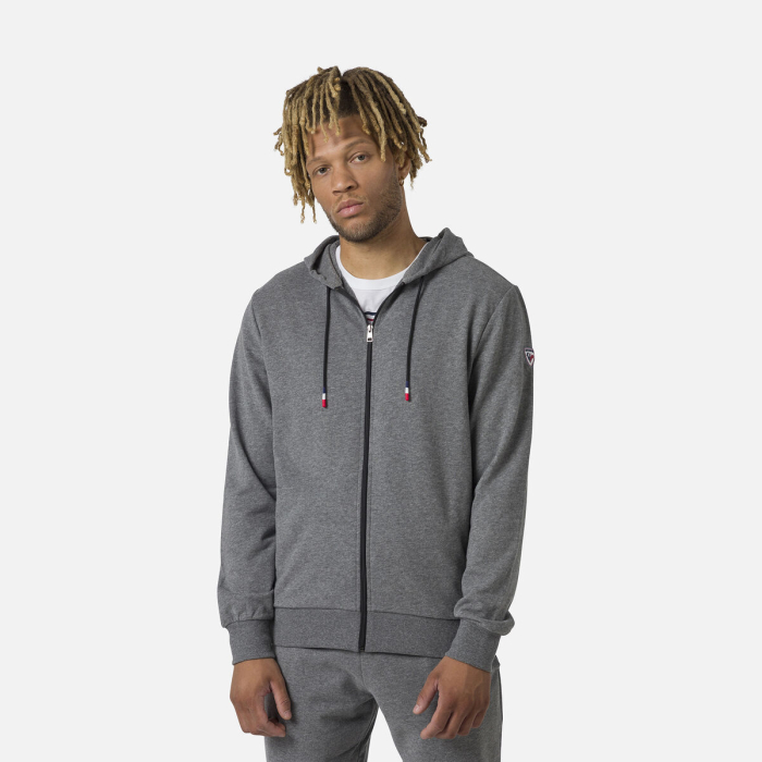 Hanorac barbati Rossignol LOGO SWEAT FZ HOOD FL - Heather grey [1]