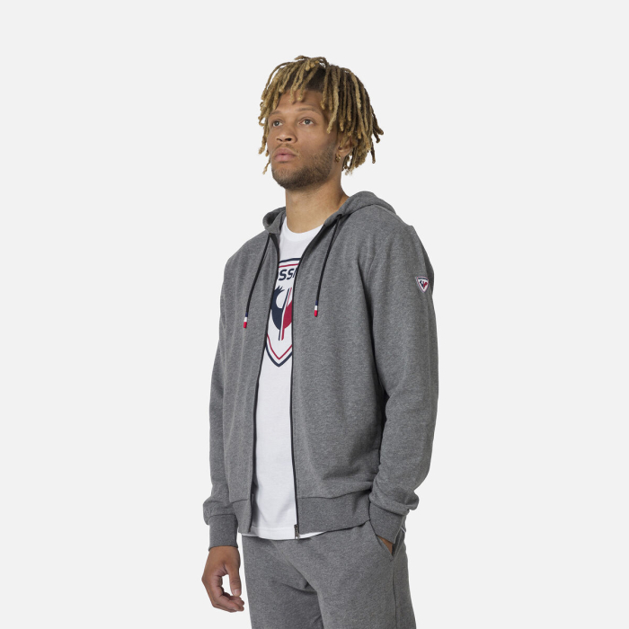 Hanorac barbati Rossignol LOGO SWEAT FZ HOOD FL - Heather grey [2]