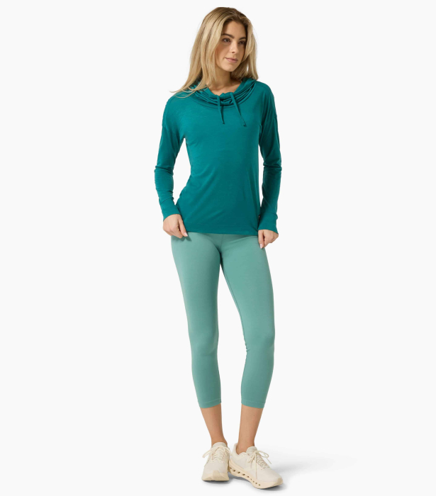 Hanorac dama cu merino SN-SUPERNATURAL - W FUNNEL HOODIE Pacific [4]