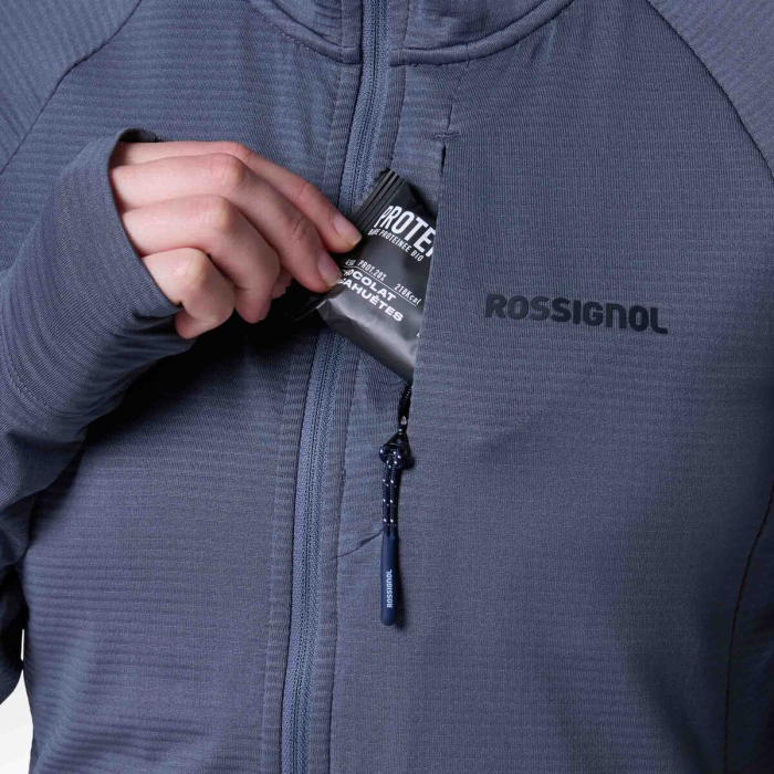 Hanorac dama Rossignol W TEXTURED HOODIE MID LAYER - Turbulence [6]