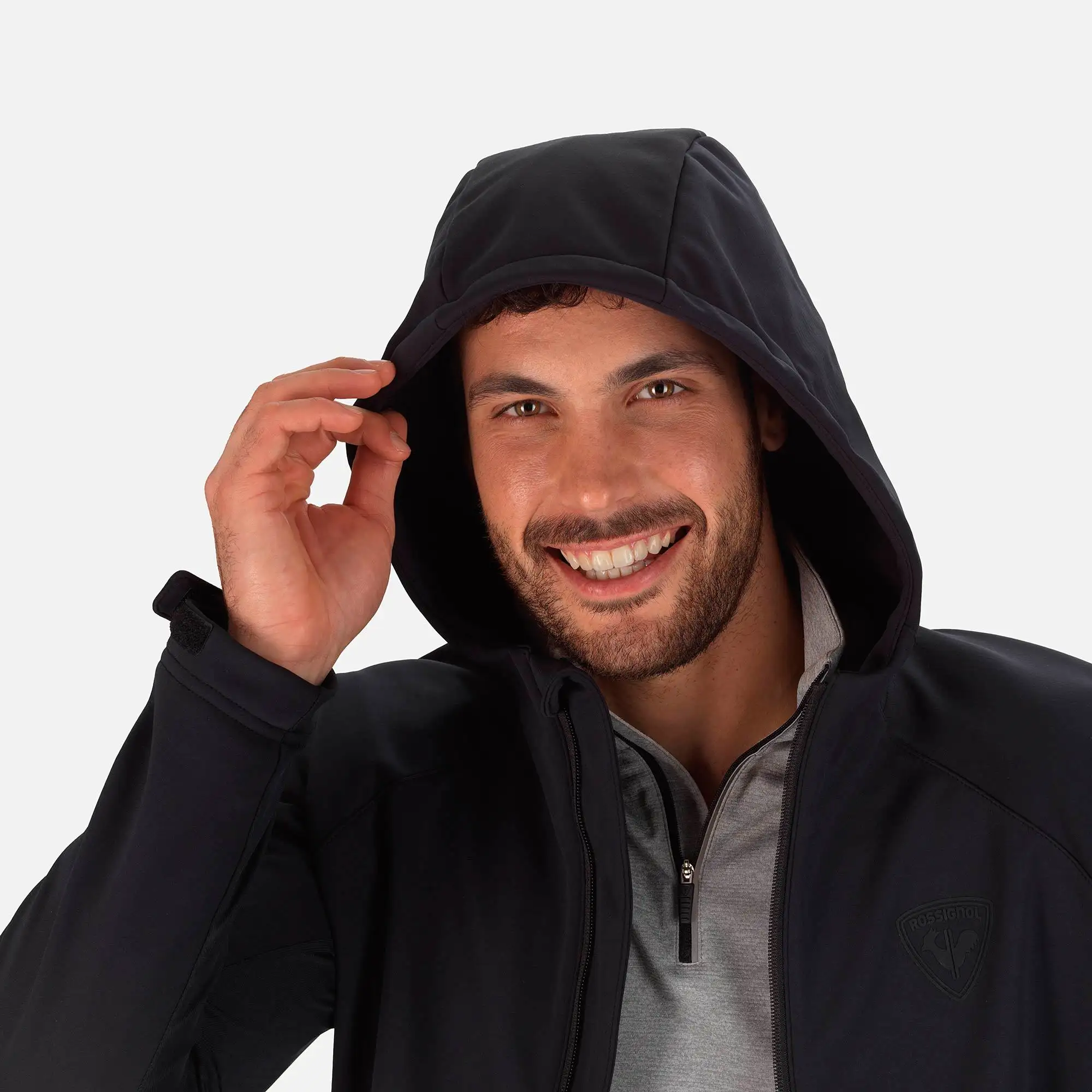 Jacheta barbati Rossignol SOFTSHELL HOODIE Dark navy [3]