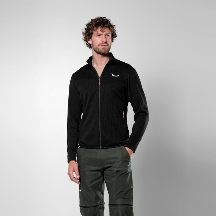 Jacheta barbati Salewa PUEZ WAFFLE HYBRID POLARLITE Negru [2]