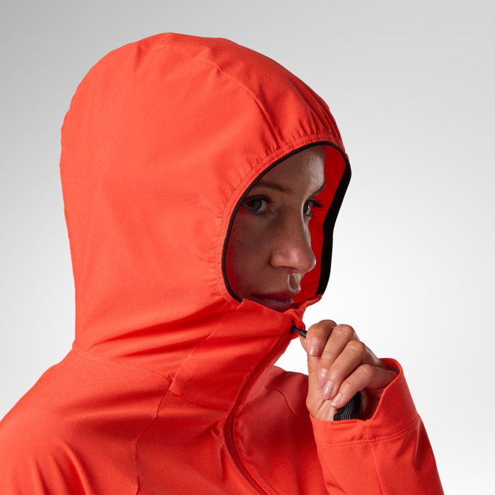 Jacheta dama Rossignol - W Venon wind hoodie - Neon red [5]