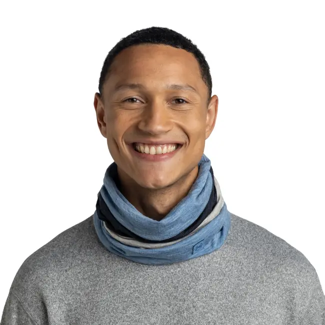 Bandana BUFF Merino MOVE Block Lake Blue [4]