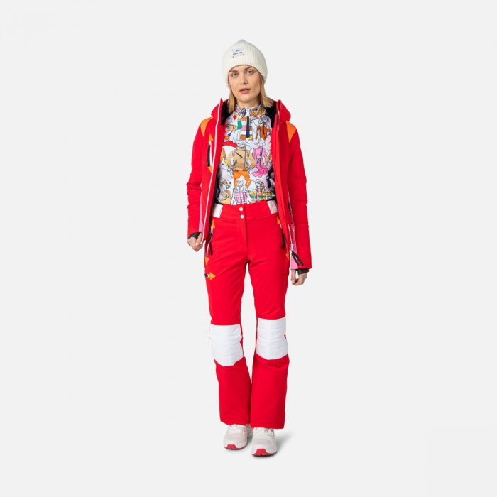 Pantaloni schi dama Rossignol JCC W PILOT STR - Red [8]