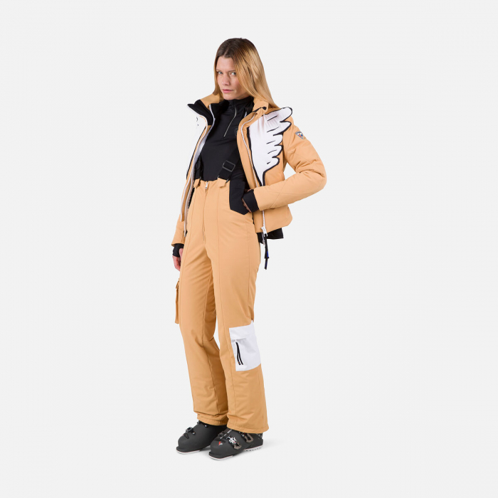 Pantaloni schi dama Rossignol JCC W BIB INSULATED - Beige mountain [9]