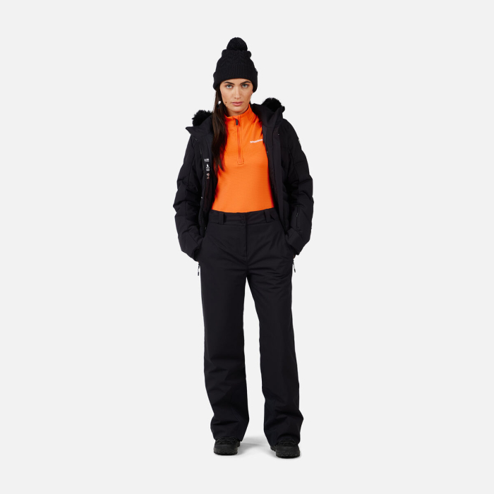 Pantaloni schi dama Rossignol STRAWPILE INSULATED Black [2]