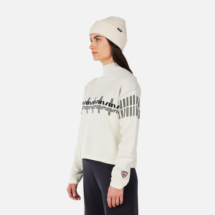 Pulover dama Rossignol PATTERNED TN Nature White [4]