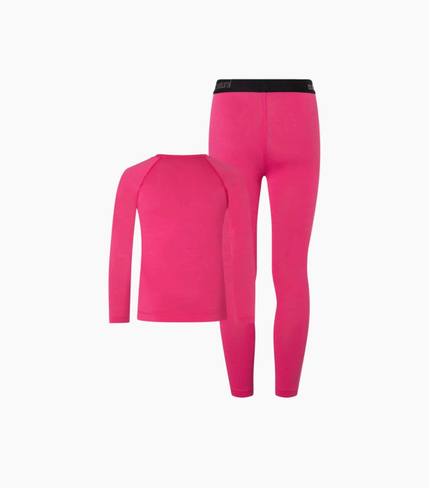 Set bluza cu pantaloni pentru copii SN Super.Natural K TUNDRA175 BASE SET PINKY ROSE [2]