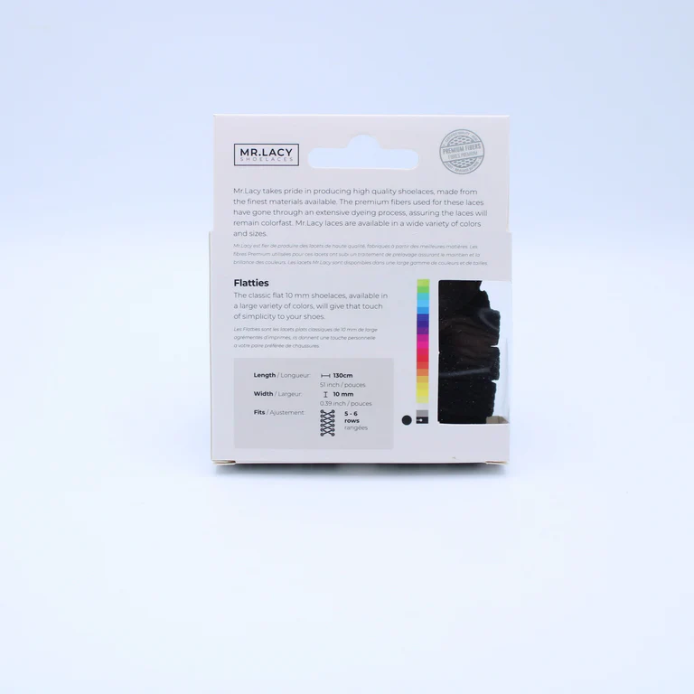 Sireturi Mr. Lacy FLATTIES Black 110CM [4]
