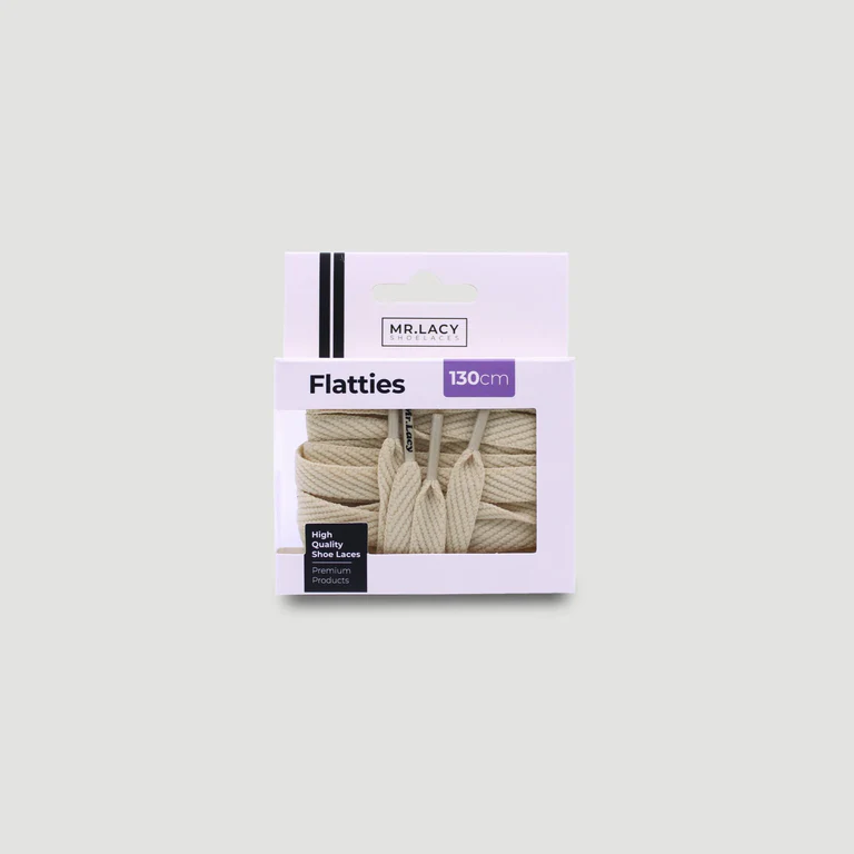 Sireturi Mr. Lacy FLATTIES Cream 130CM [3]