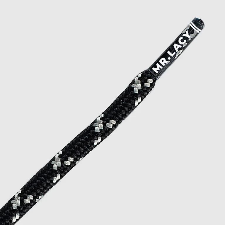 Sireturi Mr. Lacy ROUND 150CM Black/Grey/Light Grey [2]