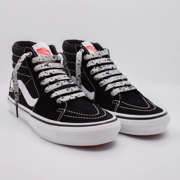 Sireturi Mr. Lacy PRINTIES 130CM Cement Grey/Black Speckle [4]