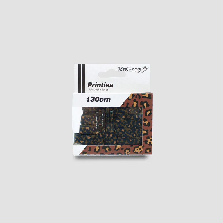 Sireturi Mr. Lacy PRINTIES 130CM Leopard/Brown [3]
