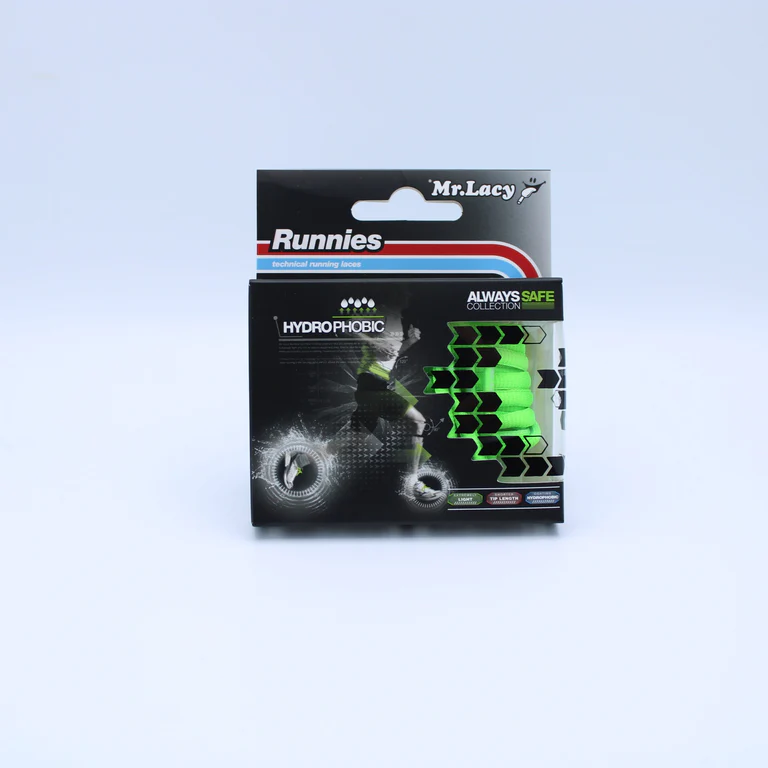 Sireturi Mr. Lacy RUNNIES HYDROPHOBIC 120CM Neon Green [3]