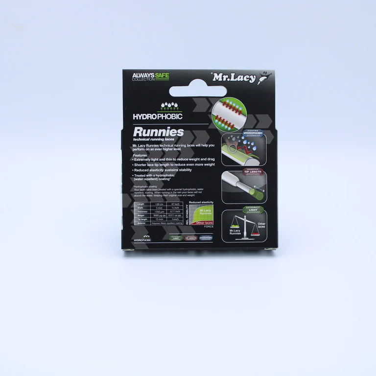 Sireturi Mr. Lacy RUNNIES HYDROPHOBIC 120CM Neon Green [4]