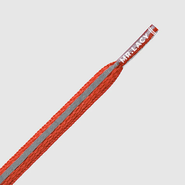 Sireturi Mr. Lacy RUNNIES REFLECTIVE 120CM Red [2]