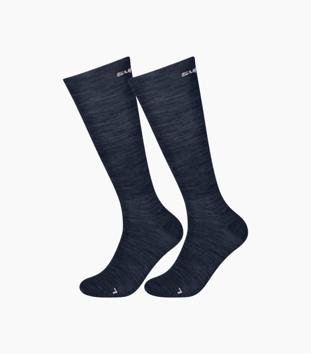 Sosete SN Super.Natural WOOL GUARDIANS LONGSOCKS 2-PACK Navy Blazer/Wing Grey [1]