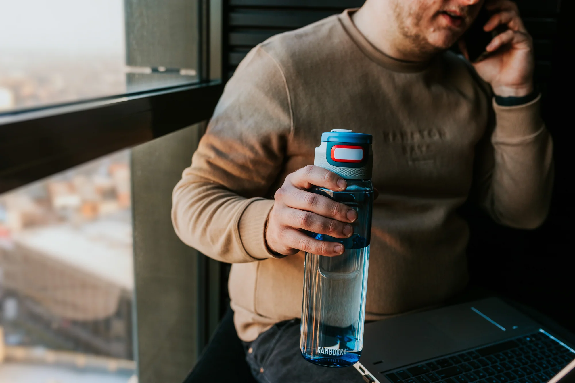 Sticla apa Kambukka Elton Tritan - 1000 ml - Niagara blue [5]