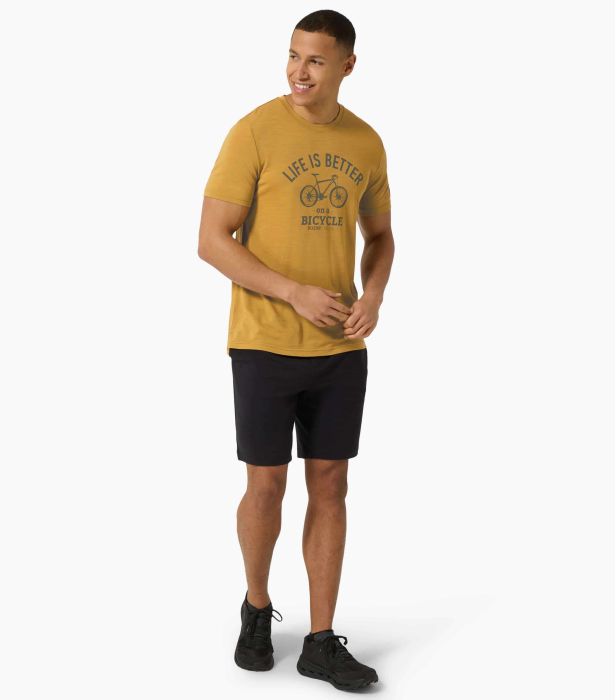 Tricou barbati cu merino SN-SUPERNATURAL - M BETTER BIKE TEE - Dried Tobacco/Cashmere Grey Melange [2]