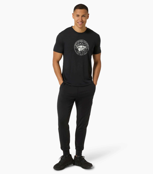 Tricou barbati cu merino SN-SUPERNATURAL - M EXPLORING TEE - Jet Black/Feather Grey [4]