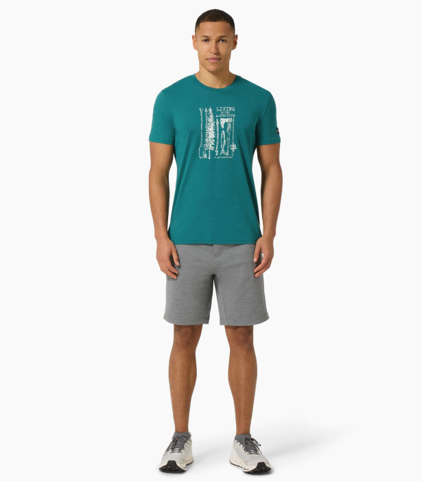 Tricou barbati cu merino SN-SUPERNATURAL -M FISHING ADVENTURE TEE - Pacific/White Stone [4]