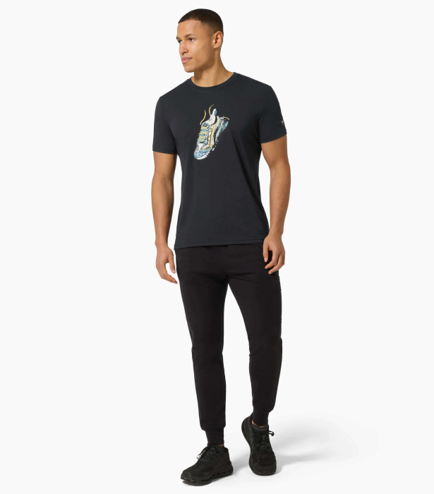Tricou barbati cu merino SN-SUPERNATURAL M FLASHY SNEAKER TEE - Jet Black/Various [3]