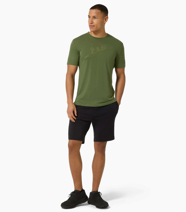 Tricou barbati cu merino SN-SUPERNATURAL M HIKING TEE - Chive/Dried Tobacco [3]