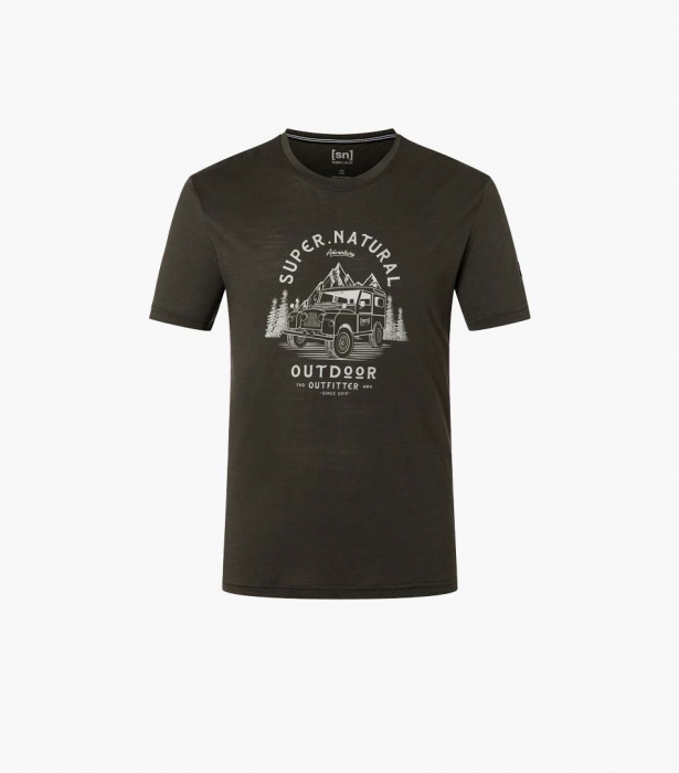 Tricou barbati cu merino SN-SUPERNATURAL - M LANDI - Black Ink/Feather Grey [3]