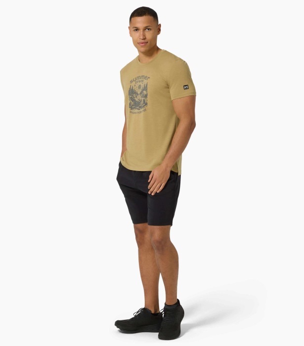 Tricou barbati cu merino SN-SUPERNATURAL M SUMMER BREAK TEE - Sahara/Cashmere Grey Melange [3]