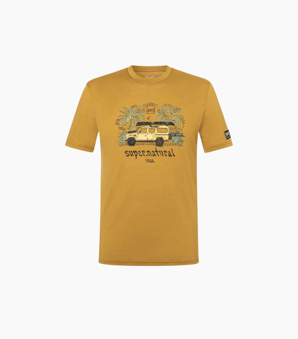 Tricou barbati cu merino SN-SUPERNATURAL M TROPICAR TEE - Dried Tobacco/Various [2]