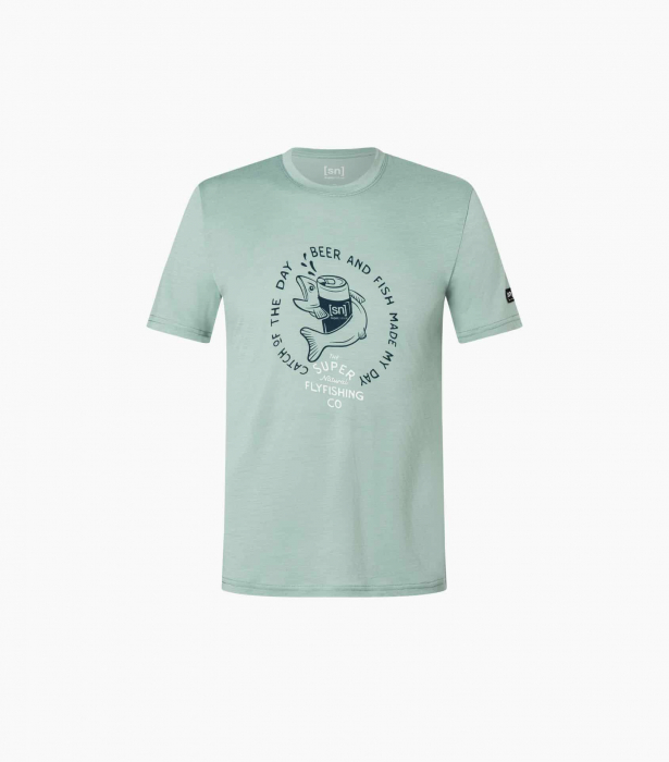 Tricou barbati cu merino SN-SUPERNATURAL - M JUHOS FINEST - Chinois Green/Blueberry/White Stone [2]