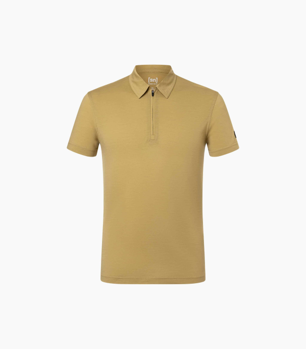 Tricou barbati cu merino SN-SUPERNATURAL M ZIP POLO Sahara [2]