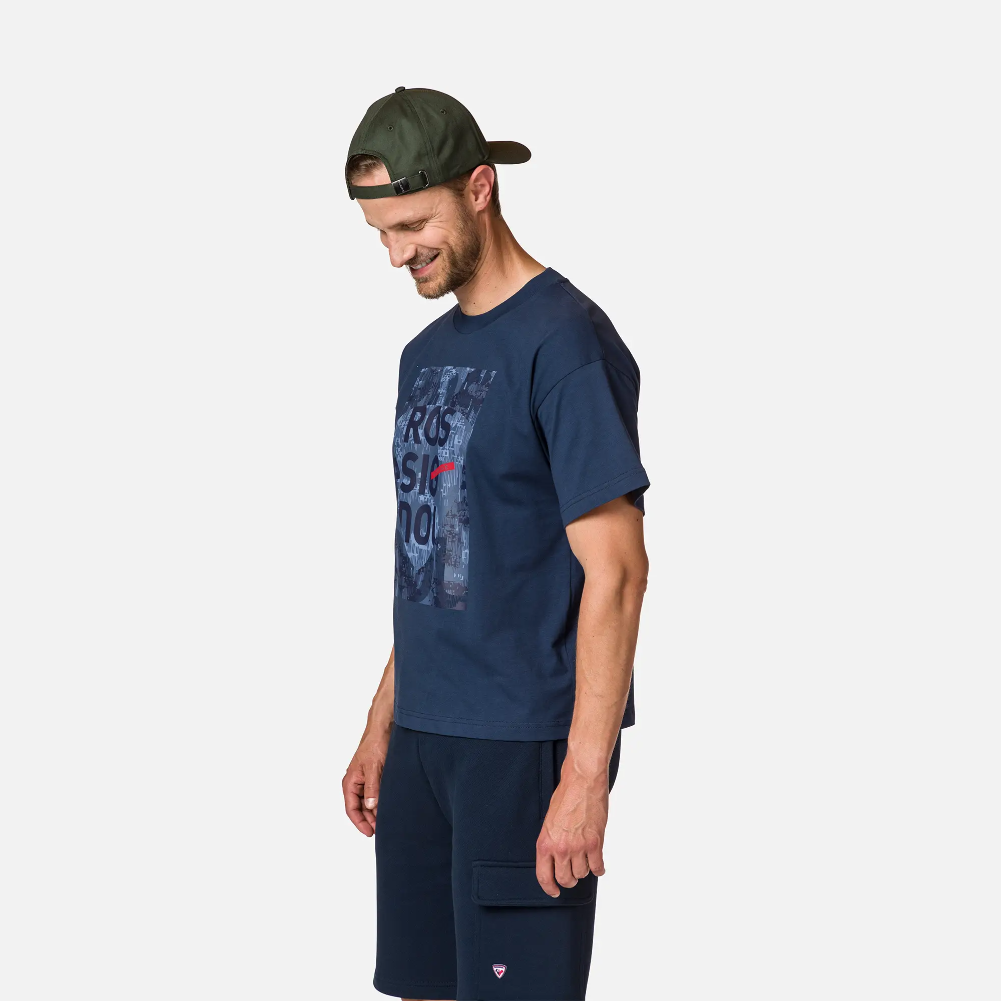 Tricou barbati Rossignol ROSSI COMFY TEE Print Dark navy [3]