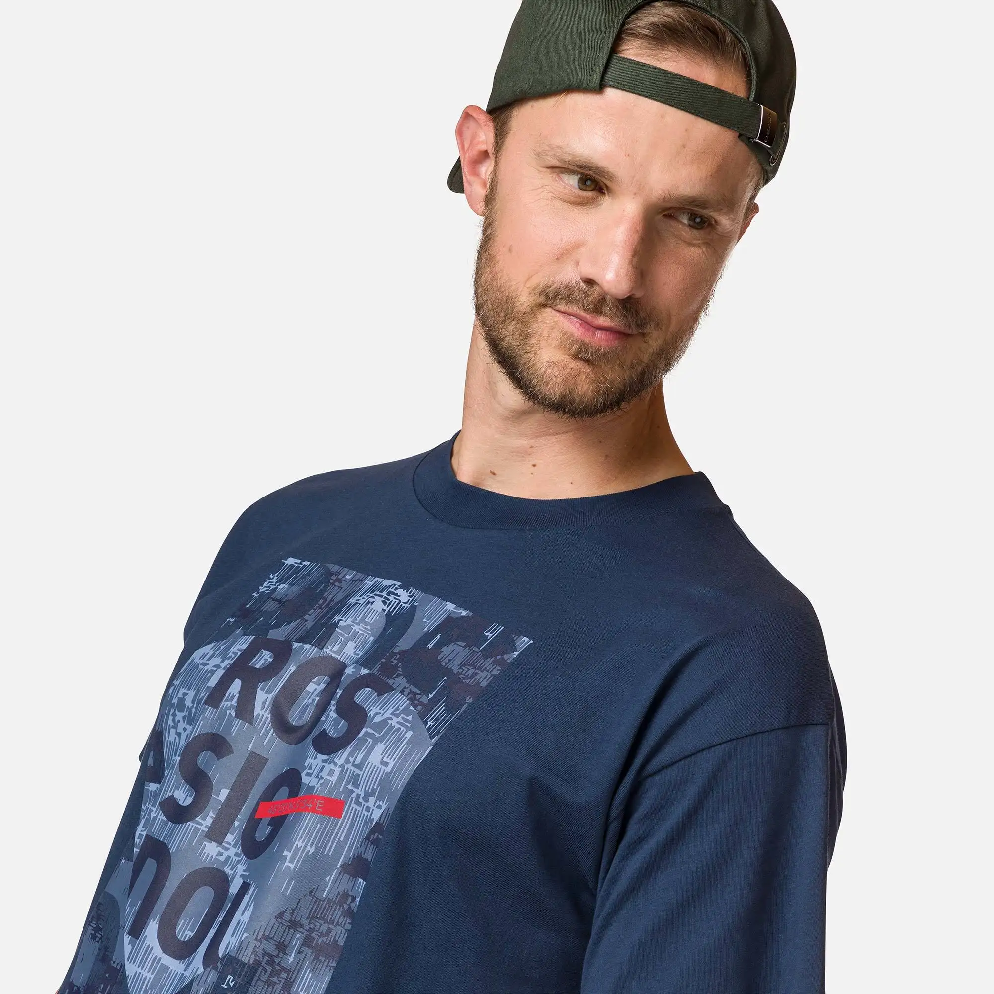 Tricou barbati Rossignol ROSSI COMFY TEE Print Dark navy [4]