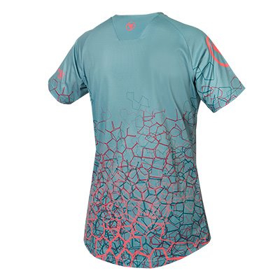 Tricou ciclism femei Endura SINGLE TRACK PRINT T LTD Blue [2]