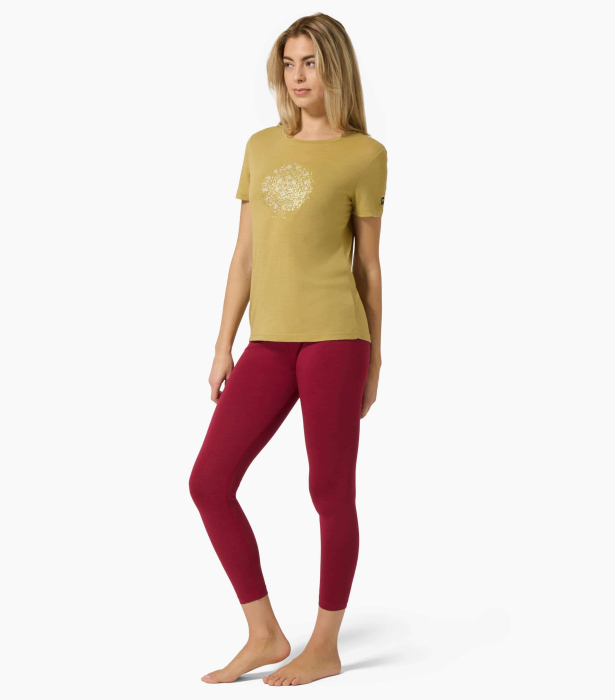 Tricou dama cu merino SN-SUPERNATURAL - W ORNAMENT TEE - Sahara/Tobacco Glitter/White Stone [3]